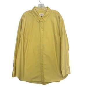 Universal Thread Oversized Button-Up Shirt Yellow Size 1X New